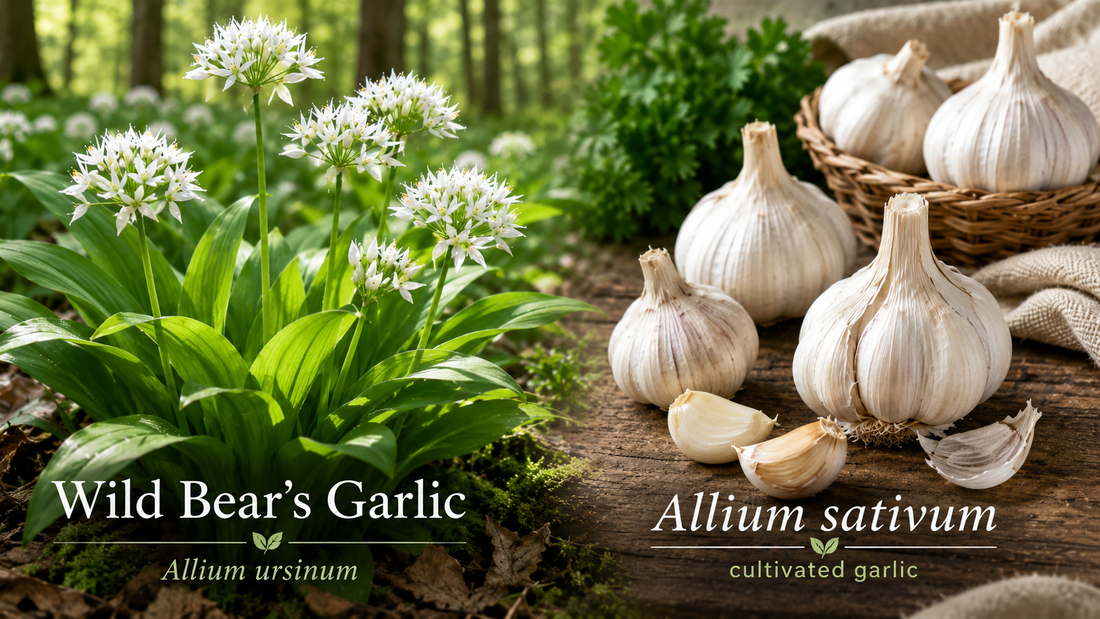Comparing 2 Types of Garlic - Cultivated Garlic and Wild Bear's Garlic